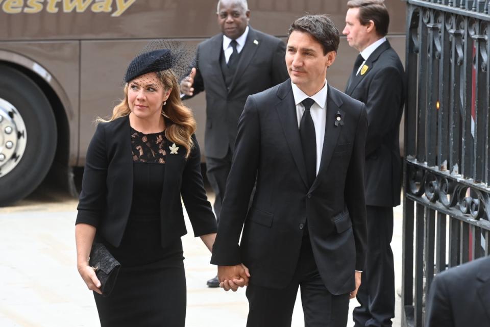 Prime Minister of Canada Justin Trudeau and his wife Sophie Trudeau: (Getty Images)