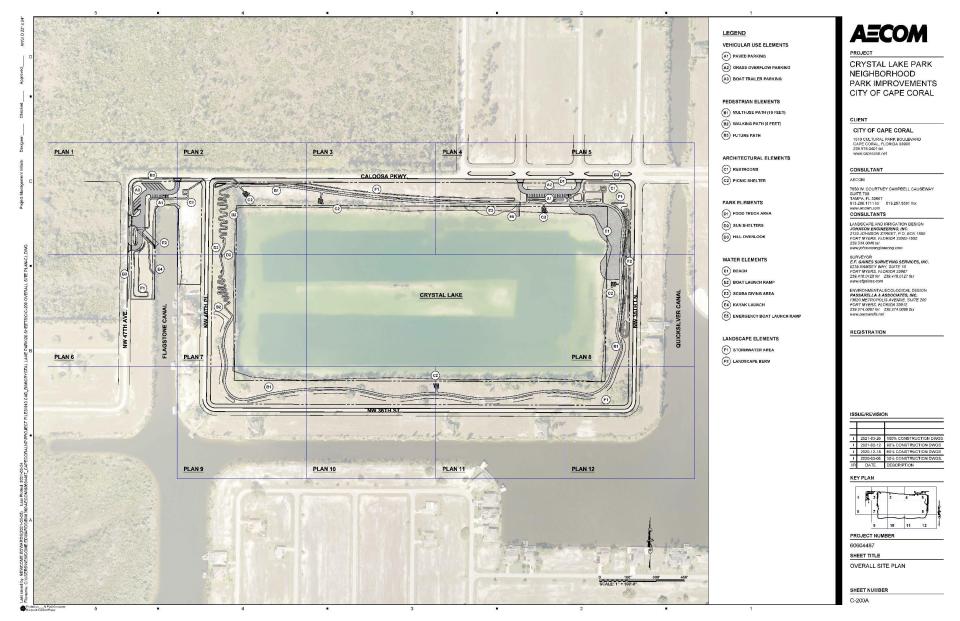Site Plan for Crystal Lake Park, revised in July 2022.