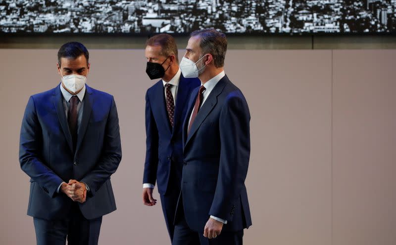 Spain's King Felipe and PM Sanchez visit the SEAT factory in Martorell