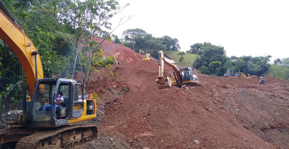 Cierre total del corredor vial Quibdó-Pereira por derrumbe. Foto: Ilustración de derrumbe.