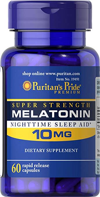 <a href="https://fave.co/2HVBaj6" rel="noopener" target="_blank" data-ylk="slk:Puritan’s Pride Super Strength Melatonin;elm:context_link;itc:0;sec:content-canvas" class="link ">Puritan’s Pride Super Strength Melatonin</a> (Photo: Walmart)