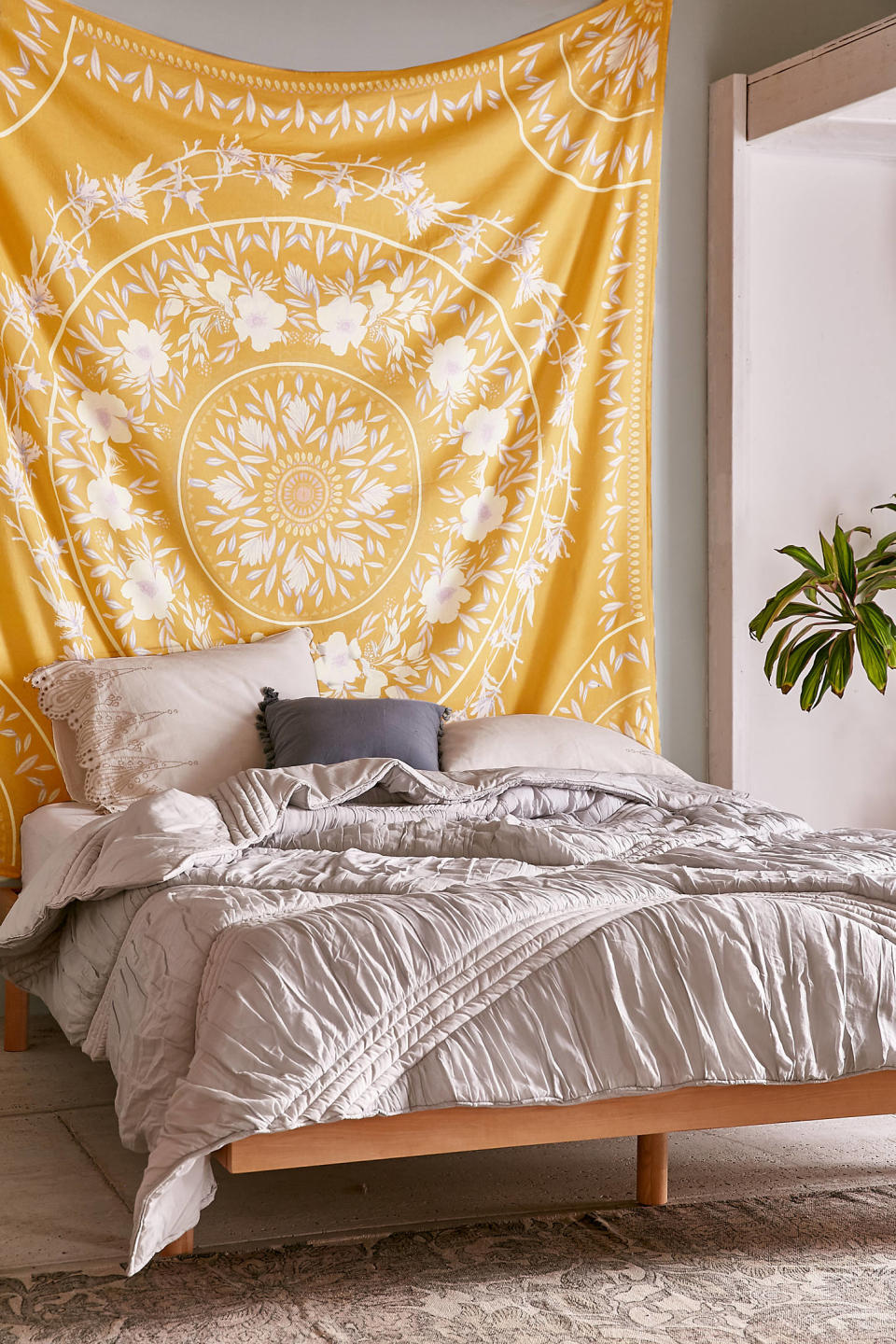 5) Floral Medallion Tapestry