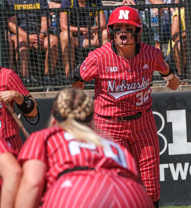 Nebraska downs Michigan in extra innings for 1st Big Ten softball