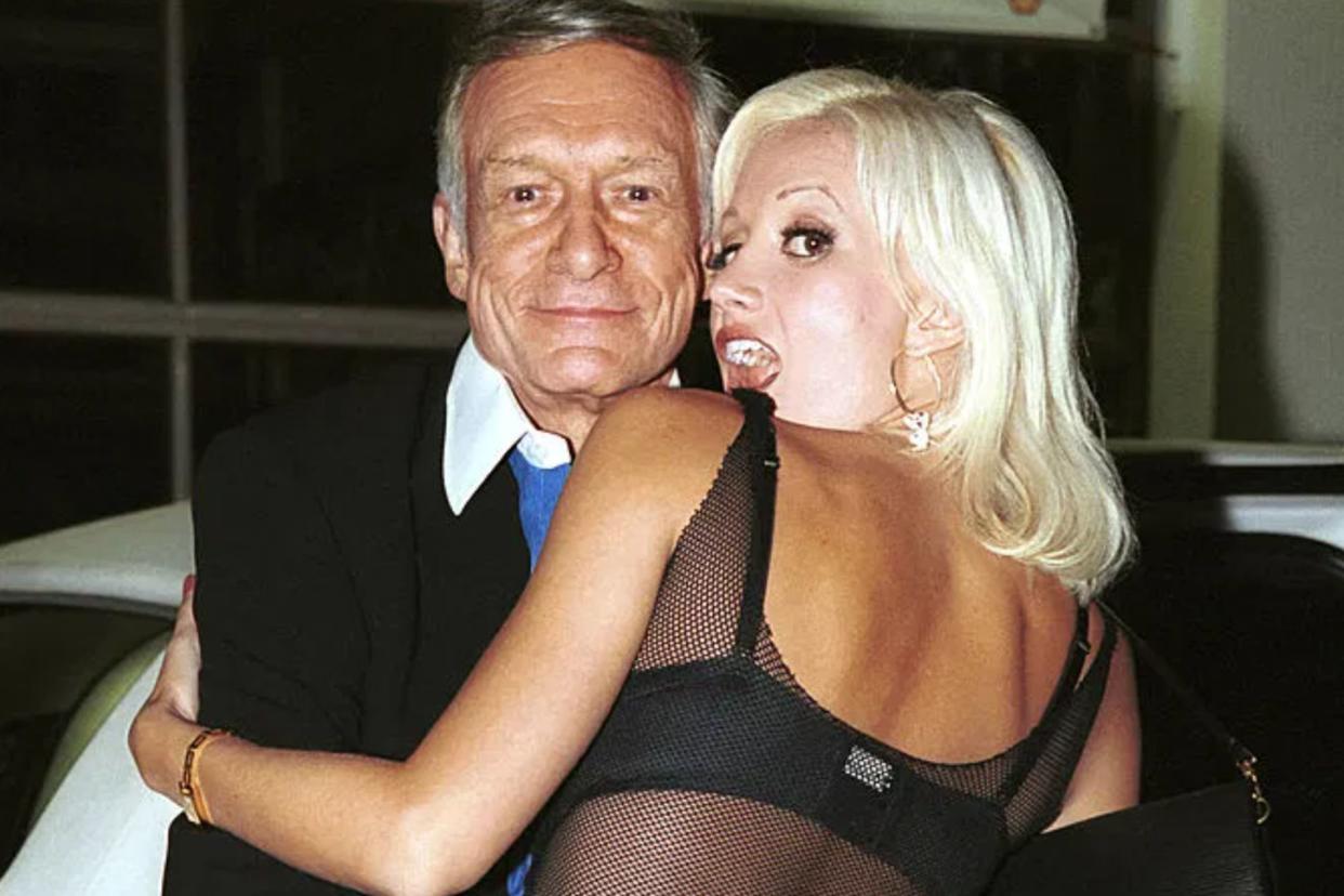 Hugh Hefner y Holly Madison, autora del libro "Down the Rabbit Hole"