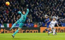 Football Soccer - Leicester City v Chelsea - Barclays Premier League - King Power Stadium - 14/12/15 Riyad Mahrez scores the second goal for Leicester Action Images via Reuters / Carl Recine Livepic