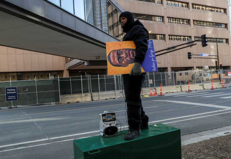 The trial for former police officer Derek Chauvin, accused of killing George Floyd, begins in Minneapolis, Minnesota U.S.