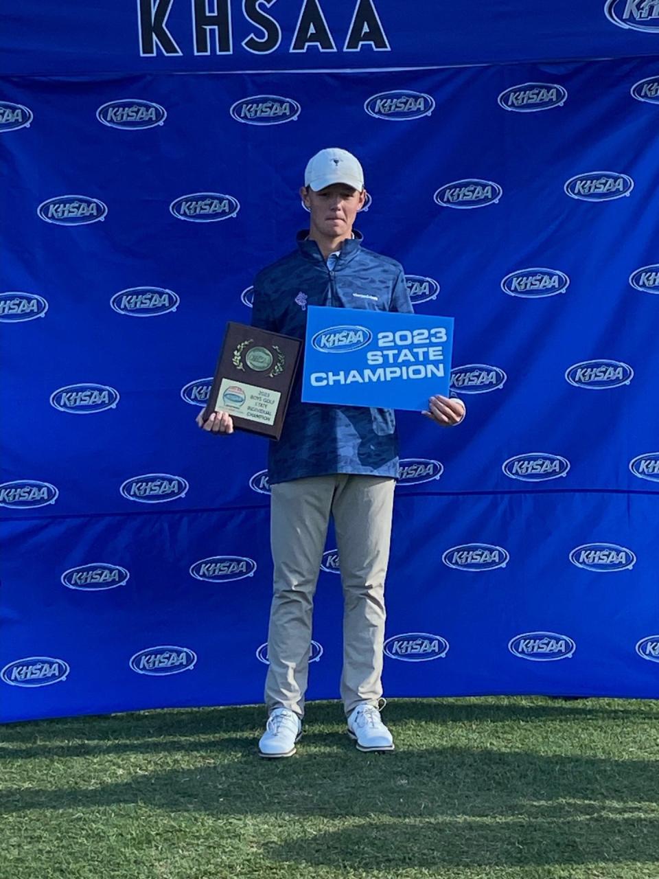 Christian Academy senior Brady Smith won the KHSAA boys golf state championship at Bowling Green Country Club.