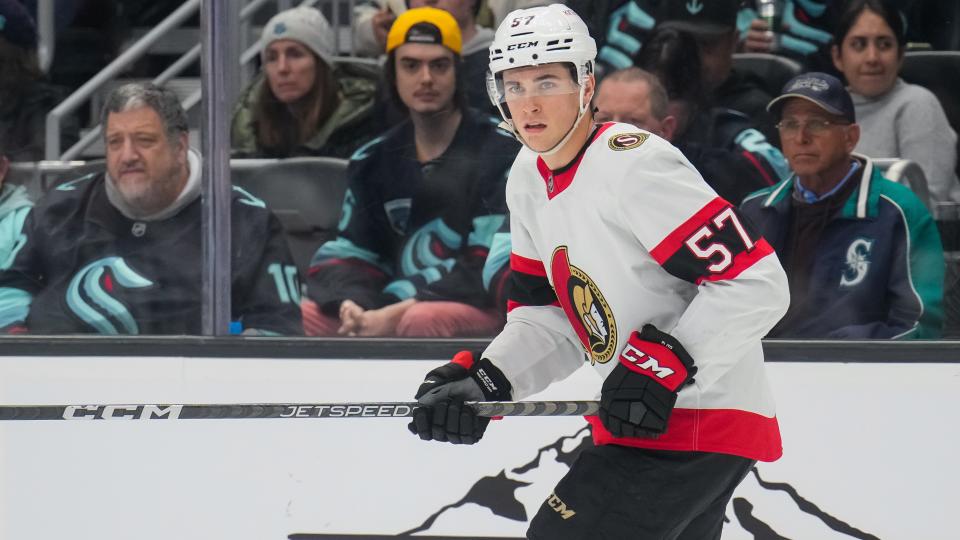 Shane Pinto is an important top-nine forward for the Ottawa Senators. (Christopher Mast/NHLI via Getty Images)