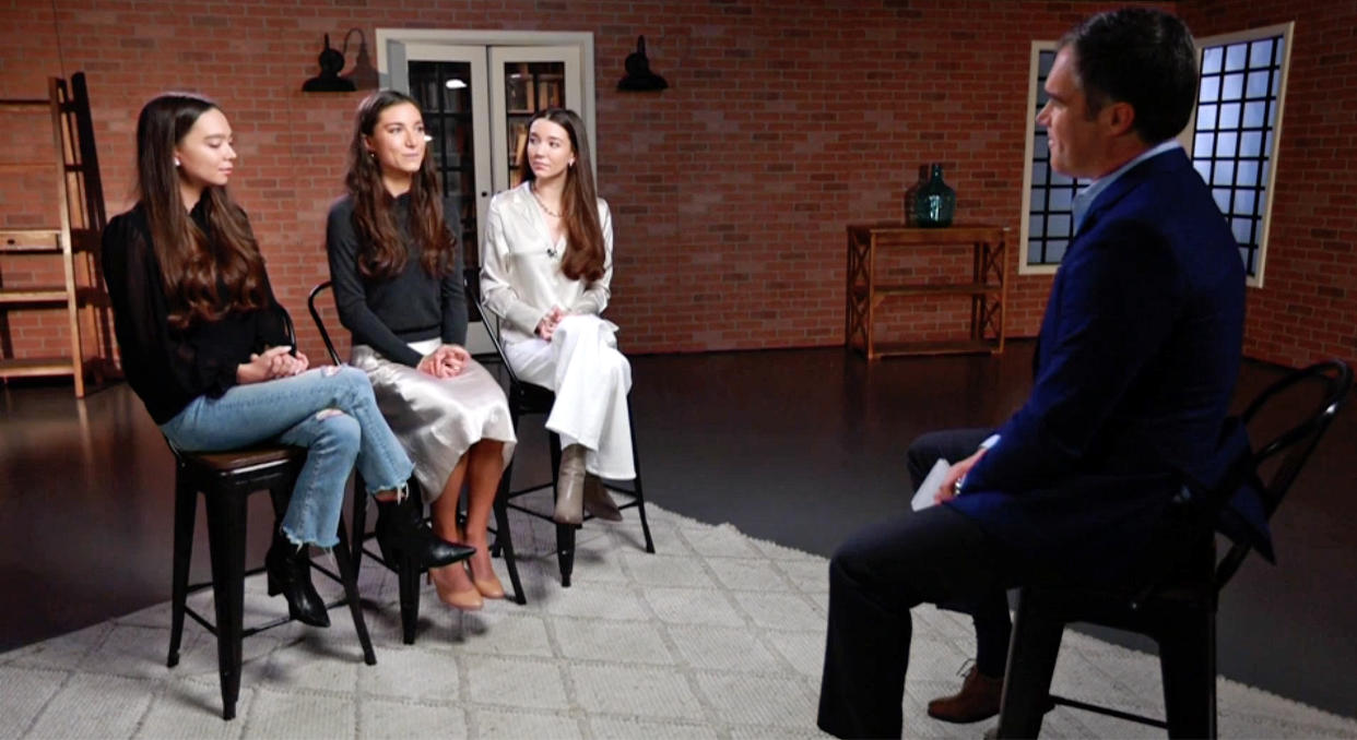 David Bloom's twin daughters, Christine and Nicole Bloom, and his youngest daughter, Ava Bloom, spoke with Peter Alexander about their father's legacy. (TODAY)