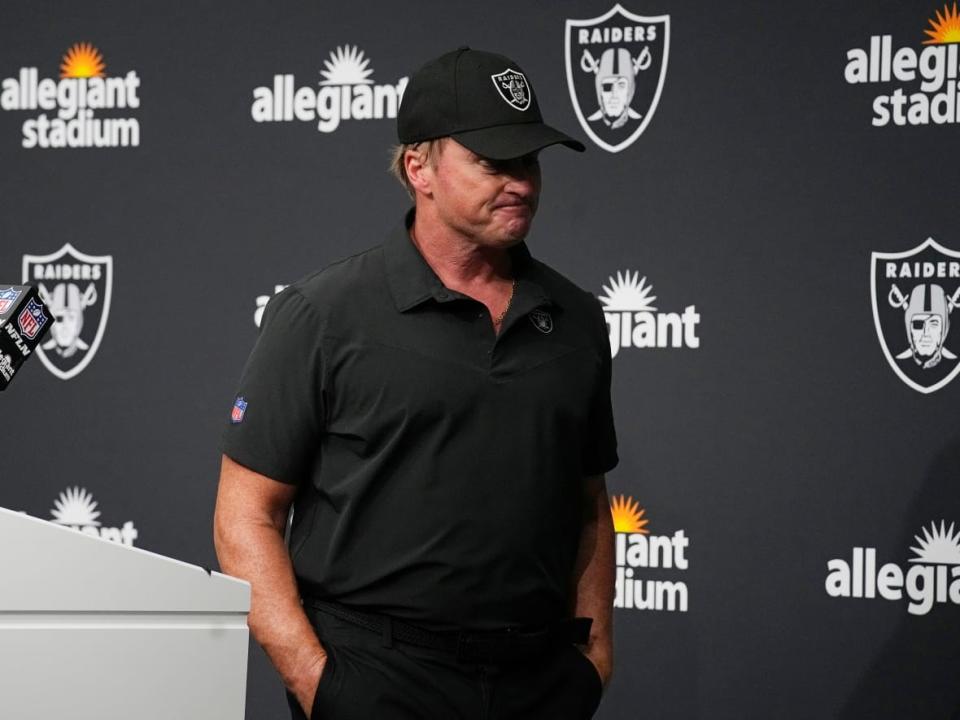 Las Vegas Raiders head coach Jon Gruden released a statement Monday announcing he had stepped down from his position following the New York Times' report the coach had frequently used racist, homophobic and misogynistic comments in emails dating back to 2011. (Rick Scuteri/The Associated Press - image credit)