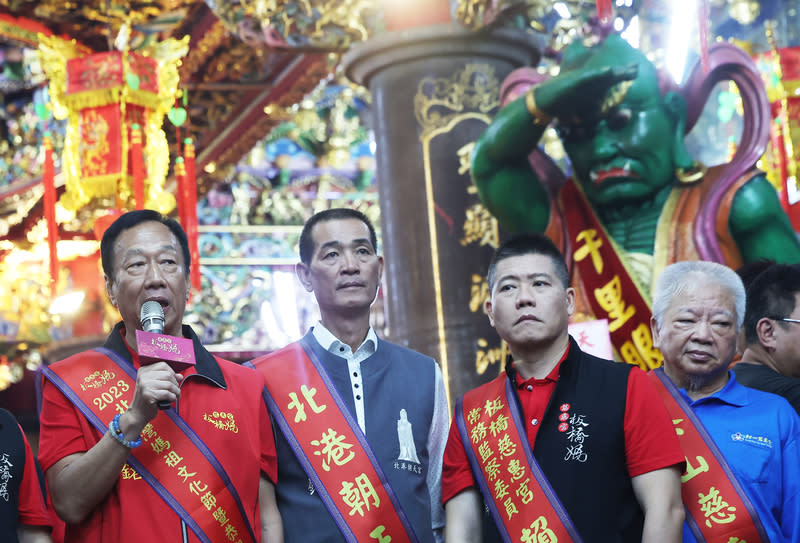 郭台銘出席北台灣媽祖文化節祈福活動。（中央社）