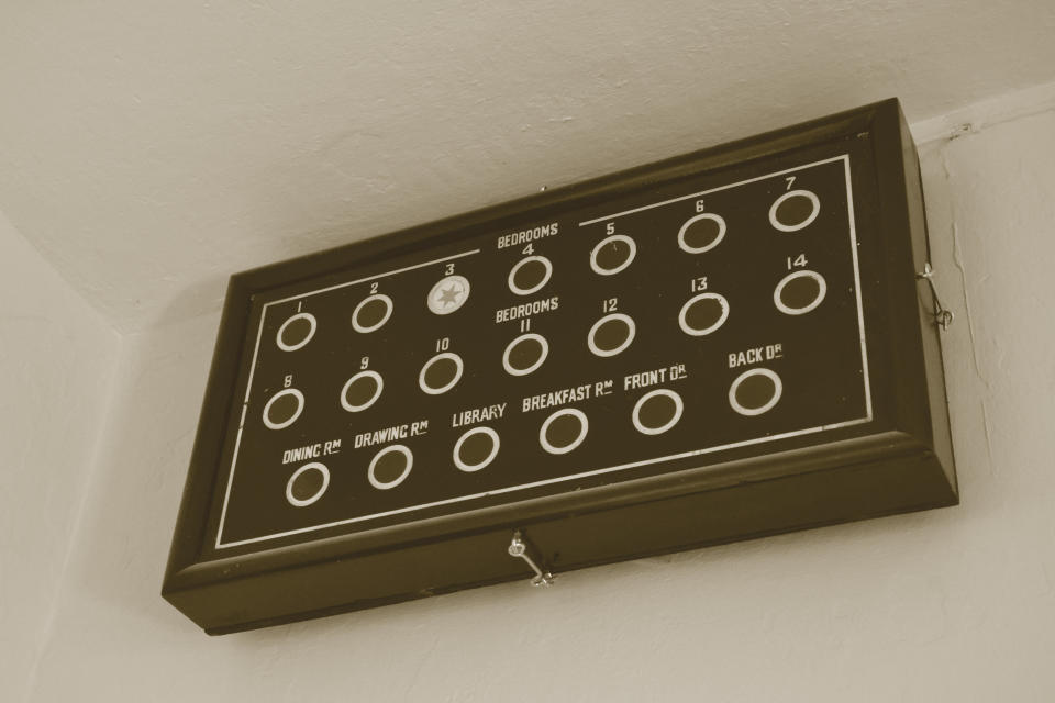 <p>The house had 31 rooms, 20 of which were connected via this call box to alert various servants to the needs of their masters. </p>