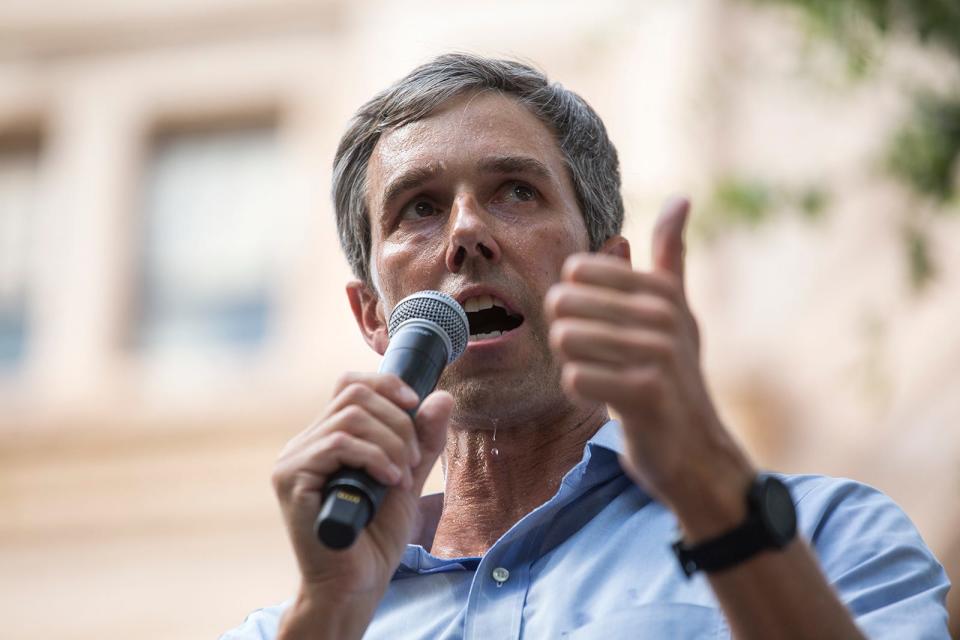 Beto O'Rourke speaks during the voting rights rally “For the People: The Texas Drive For Democracy” at the Texas Capitol on Sunday, June 20, 2020.