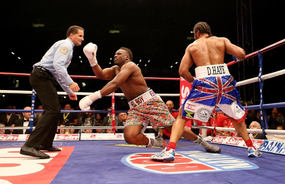 Haye beat Chisora when the two met in east London in July 2012: Getty Images