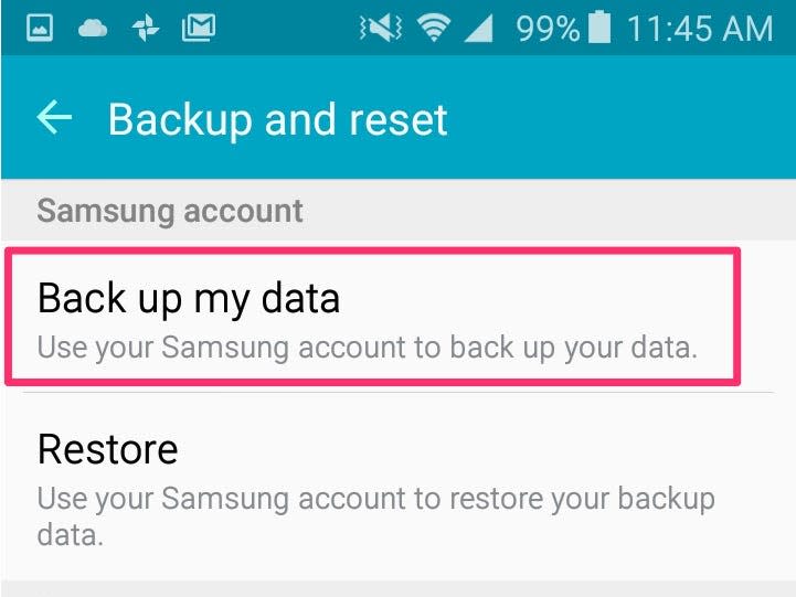 How to backup an Android 10