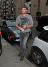 Liam Hemsworth visits Miley Cyrus at Gemini 14 salon on June 16, 2010 in New York City.