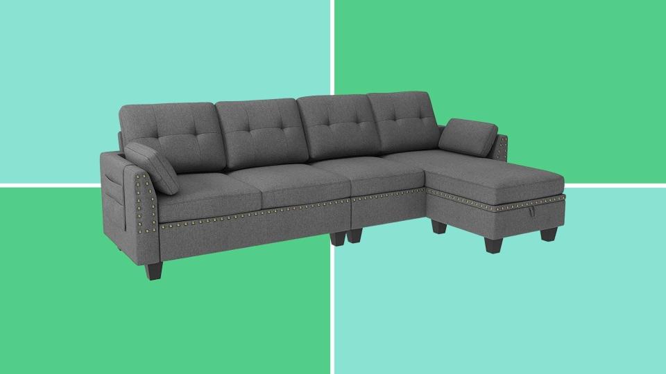 The Honbay Reversible Sectional Sofa Couch from Amazon.