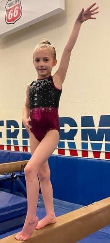 Eliza Biggs of the Bartlesville Gymnastics Club.