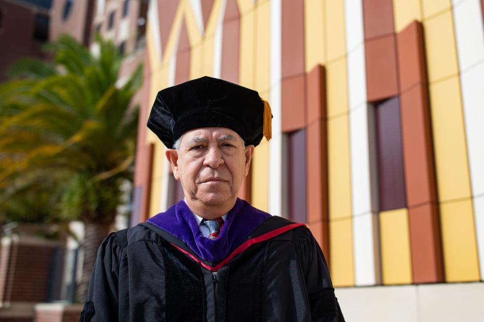 Jesus Mojica, 68, will graduate from Florida State University’s College of Law with a Master of Laws degree during the Friday evening commencement ceremony.