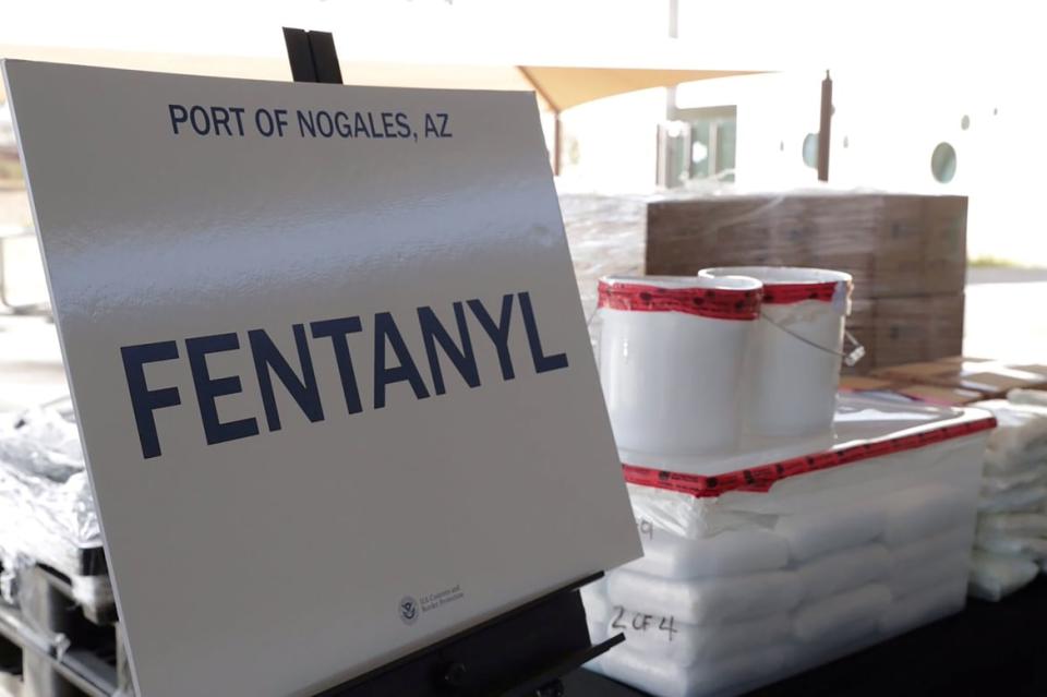 <div class="inline-image__caption"><p>Packets of fentanyl mostly in powder form and methamphetamine, which U.S. Customs and Border Protection say they seized from a truck crossing into Arizona from Mexico.</p></div> <div class="inline-image__credit">Courtesy U.S. Customs and Border Protection via Reuters</div>