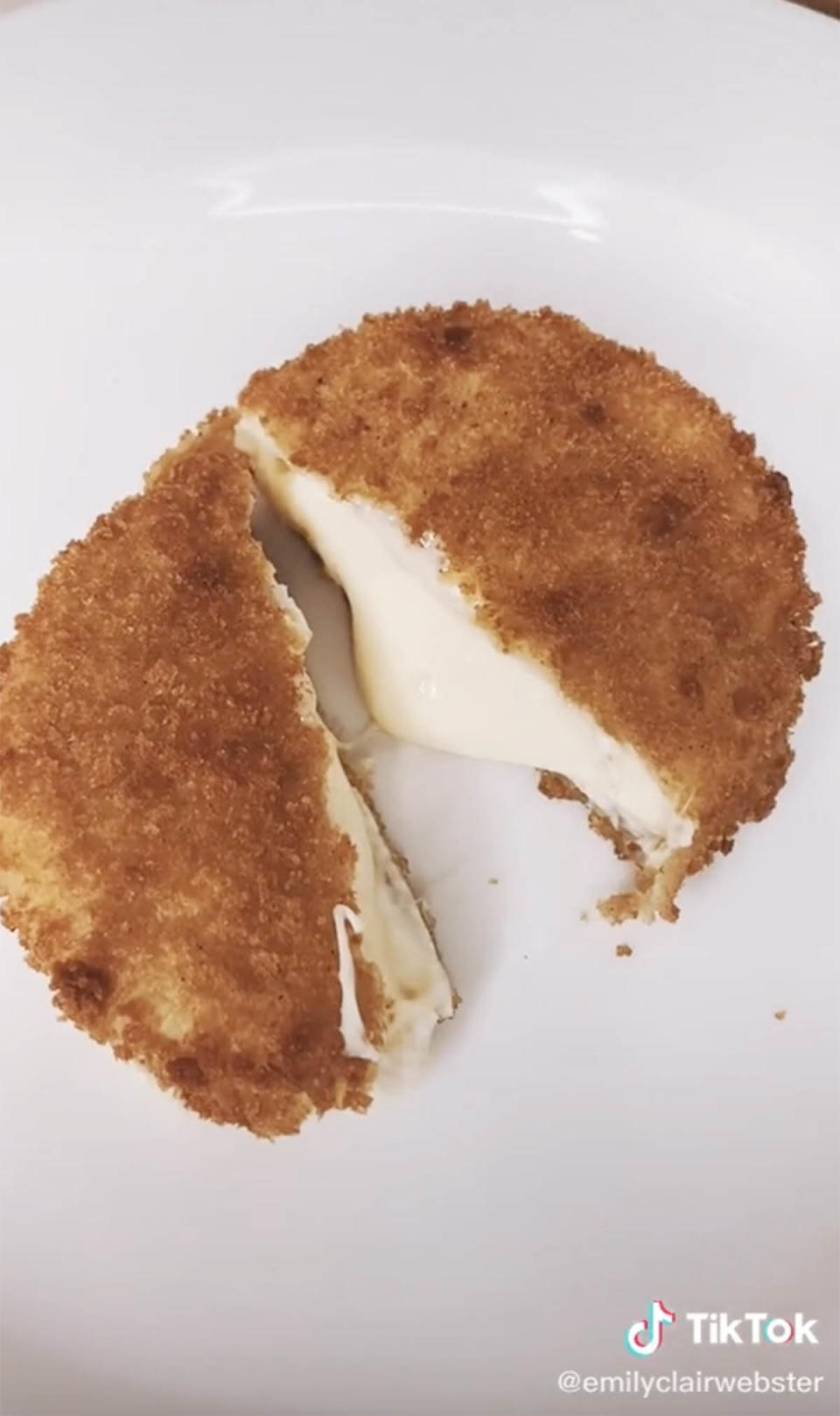 Aldi Crumbed Camembert. Photo: TikTok/emilyclairwebster.