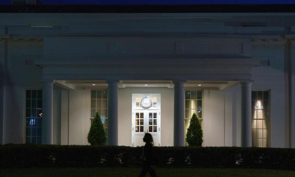 The West Wing of the White House press area. The press office is reportedly ‘virtually empty’.