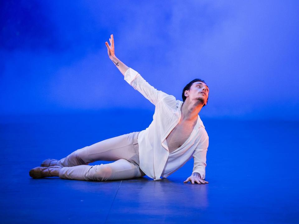 Sergei Polunin performing in 'Satori' at London's Coliseum: Tristan Kenton