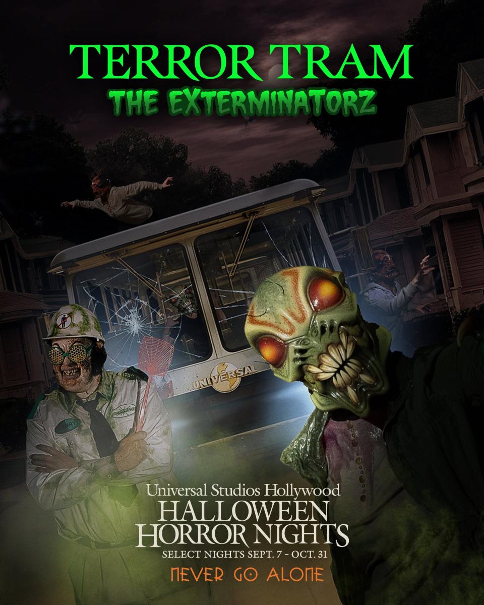 The World-Famous Studio Tour turns into Terror Tram…The Exterminatorz for Halloween Horror Nights at Universal Studios Hollywood.