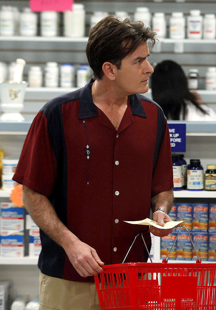 Charlie Sheen in Bowling Shirts