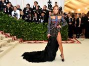 <p>Her 2018 Met Gala dress anyone? That gown was made for the leg pop.</p>