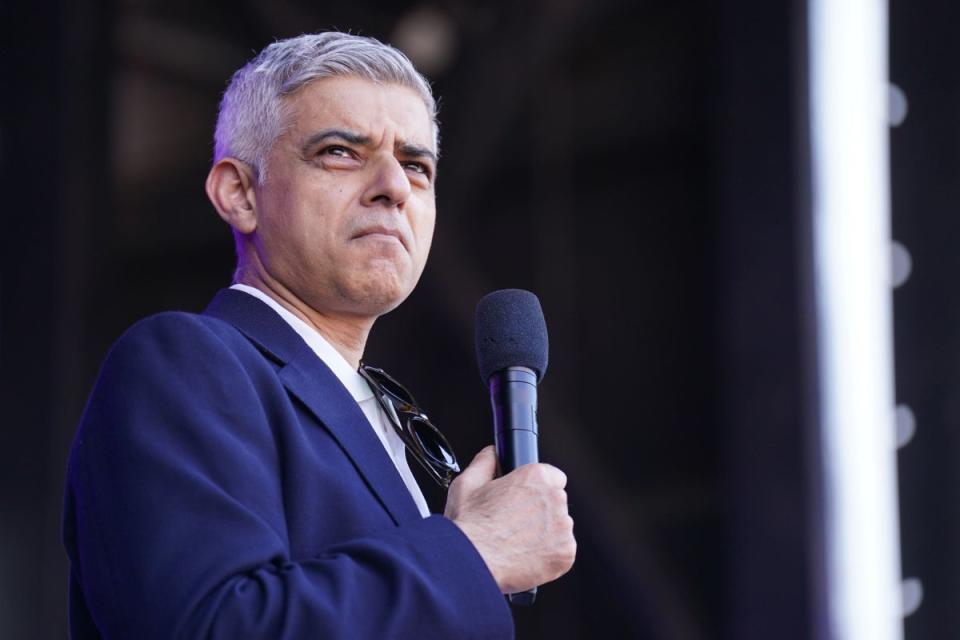 Mayor of London Sadiq Khan (PA Wire)