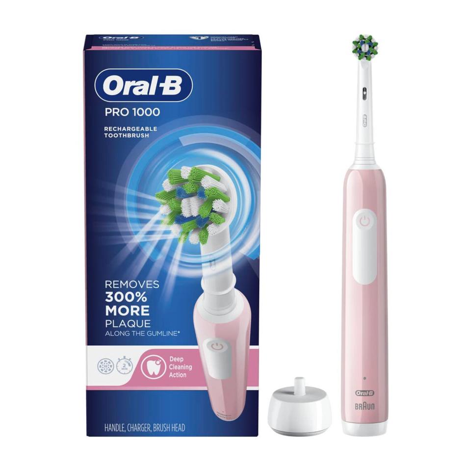 Oral-B Pro 1000 CrossAction Electric Toothbrush, Pink