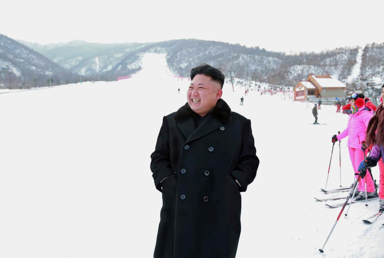 This isn't the first time Kim Jong-un has opened a ski resort - seen here in Masikryong Ski Resort - AFP
