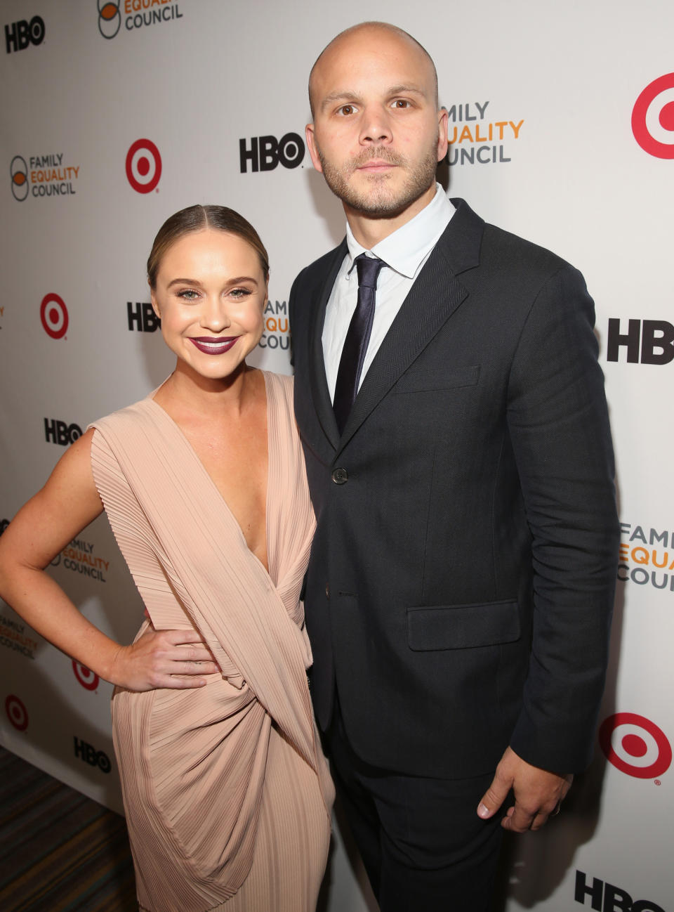 Becca Tobin and Zach Martin arrive at the Family Equality Council's Impact Awards on March 11, 2017
