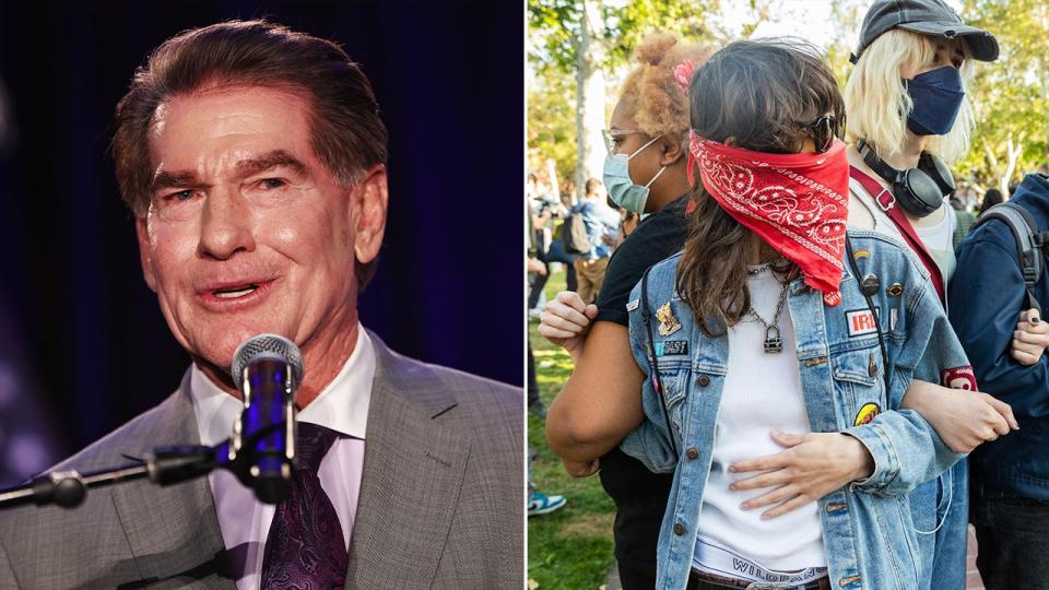 left: Steve Garvey; right: campus anti-Israel agitators