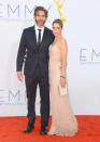 David Benioff and Amanda Peet at the 64th Primetime Emmy Awards at the Nokia Theatre in Los Angeles on September 23, 2012.