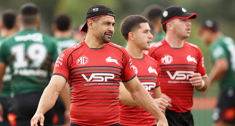 Seen here, Cody Walker at training for Souths. 