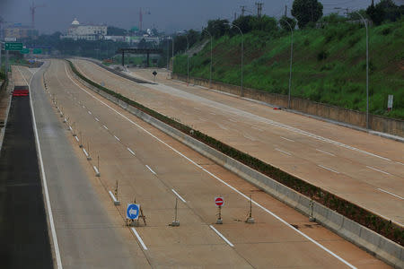 A new Depok-Serpong highway road as seen outskirt of Jakarta, Indonesia, April 18, 2018. REUTERS/Beawiharta