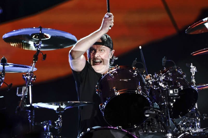 Lars Ulrich of Metallica performs at Global Citizen Festival in Central Park in New York City on Saturday, September 24, 2022. Ulrich's father Torben, beloved by the band's fans, died Thursday at 95. Photo by Lev Radin/UPI