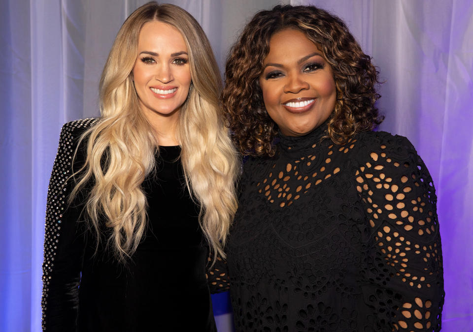 <p>Carrie Underwood joins CeCe Winans for Winans' "An Evening of Thanksgiving" with Compassion International special, streaming through March 6.</p>