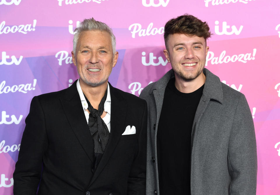 Martin Kemp and Roman Kemp arriving at the ITV Palooza!, Royal Festival Hall, London. Credit: Doug Peters/EMPICS