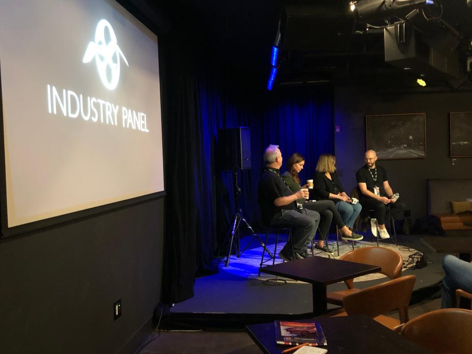 The 21st New Hampshire Film Festival hosted an Industry Insiders session on Friday, Oct. 13 at the Music Hall Lounge in Portsmouth featuring filmmakers and directors Ted Hope, Vanessa Hope, Lis Rowinski and Julian Higgins.