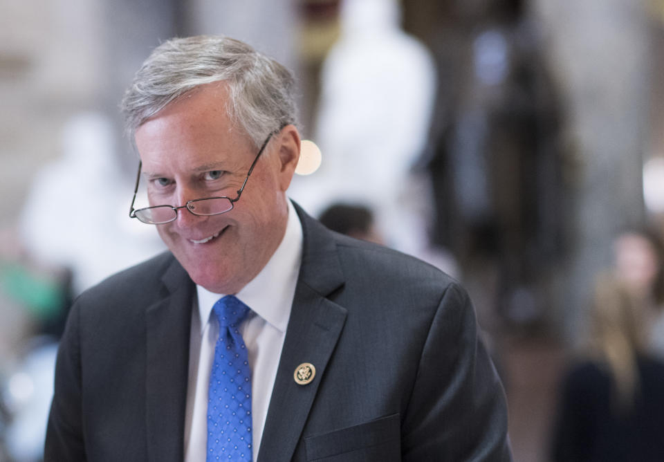 Rep. Mark Meadows (R-N.C.), chairman of the conservative House Freedom Caucus, said a short-term spending bill is on shaky ground. &ldquo;At this point, if the vote were to happen today, there&rsquo;s not the votes to fund it with Republican-only votes.&rdquo; (Photo: Bill Clark via Getty Images)