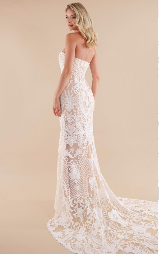 Showpo Lets Get Married Gown In White Lace