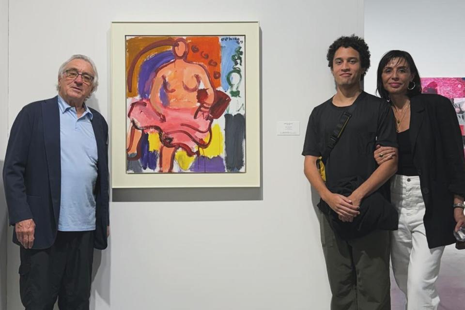 <p>Drena/Instagram</p> Robert De Niro attended Art Basel Miami Beach with two of his children, Julian and Drena.