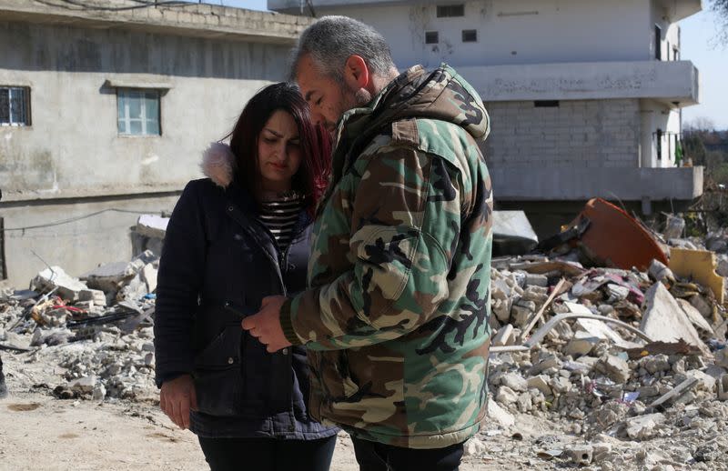 Syrian mother rescues children and a bag of memories from deadly quake