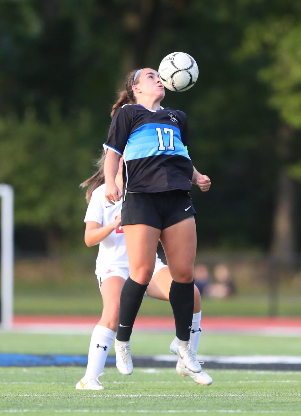 Pearl River's Marissa Graziano (17) was a league player of the year, Elite 12 and all-section selection.