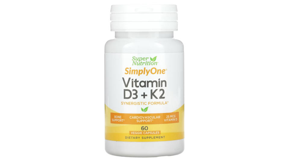 Super Nutrition, Vitamin D3 + K2, 60 Veggie Capsules. (Photo: iHerb SG)