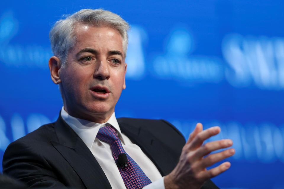 Bill Ackman, chief executive officer and portfolio manager at Pershing Square Capital Management, speaks during the SALT conference in Las Vegas, Nevada, U.S. May 18, 2017.  REUTERS/Richard Brian