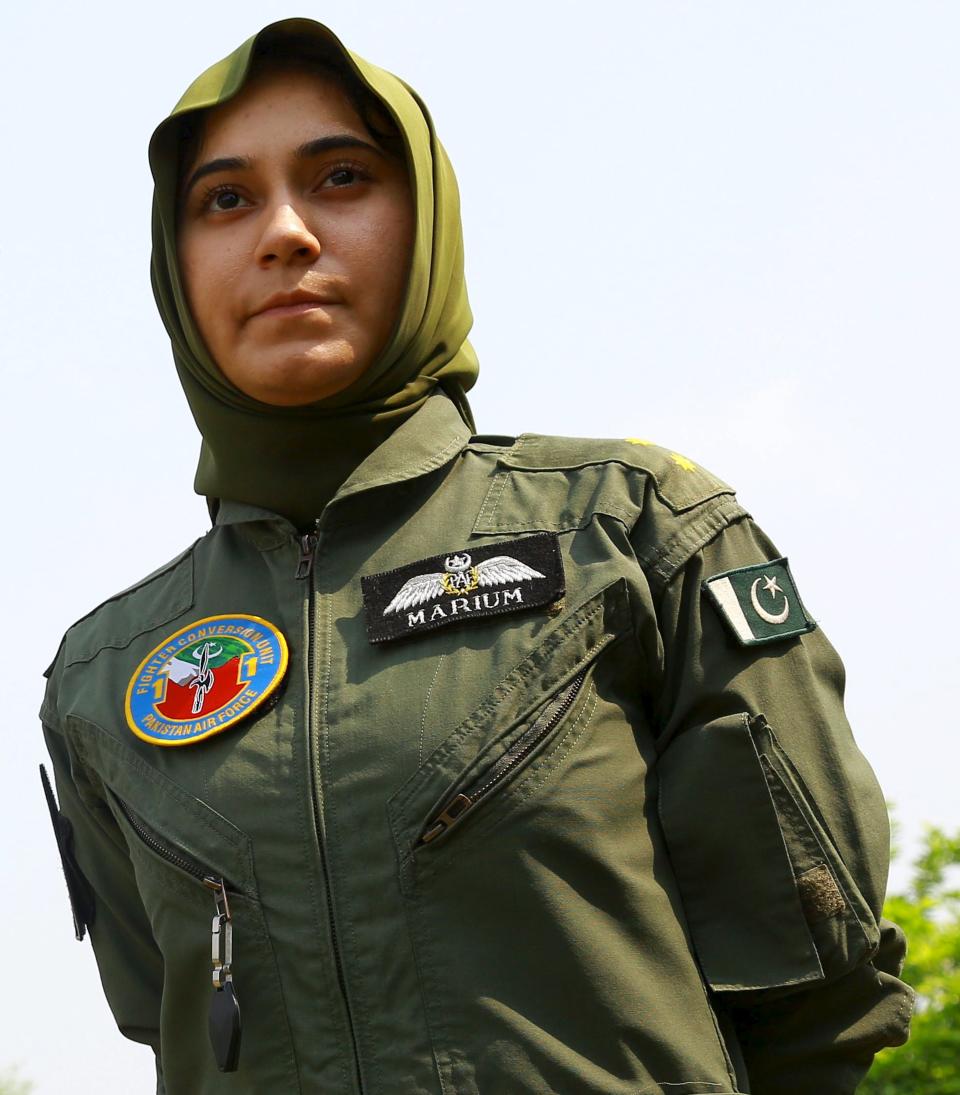 A handout image supplied by the Media Wing of the Pakistan Air Force shows Flying Officer Marium Mukhtiar who was killed in a training accident near Mianwali, Pakistan November 24, 2015. The pilot was killed on Tuesday when her trainer jet crashed near the central town of Mianwali, the military said, the first such loss for the country's tiny community of women pilots. The crash happened during "routine operational training", the air force said in a statement. A second pilot survived. REUTERS/Pakistan Air Force/Handout via ReutersATTENTION EDITORS - FOR EDITORIAL USE ONLY. NOT FOR SALE FOR MARKETING OR ADVERTISING CAMPAIGNS. THIS IMAGE HAS BEEN SUPPLIED BY A THIRD PARTY. IT IS DISTRIBUTED, EXACTLY AS RECEIVED BY REUTERS, AS A SERVICE TO CLIENTS. REUTERS IS UNABLE TO INDEPENDENTLY VERIFY THE AUTHENTICITY, CONTENT, LOCATION OR DATE OF THIS IMAGE. NO SALES. NO RESALES. NO ARCHIVE.